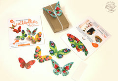 Ganpati Decor Combo Saver 6 - DIY Ganpati + 24 Colourful Butterflies + 2 Banana Trees