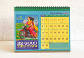 'Be Good This Year' Postcard Desk Calendar & Planner 2026