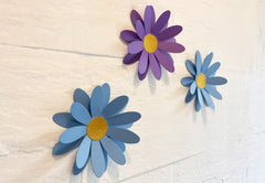 Blue n Purple Daisy and Happy Birthday Paper Party Decor