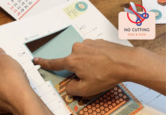 Colourful Typewriter Desk Calendar 2026 & 2027 DIY Paper Craft Kit