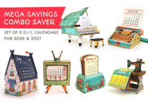 MEGA SAVINGS 2026 Combo Saver Pack of 6 different calendars