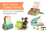 BEST VALUE 2026 Combo Saver Pack of 4 DIY Desk Calendars