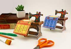 Mini Sewing Machine Desk Calendar 2026 DIY Paper Craft Kit