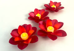 Ganpati Decor Combo Saver 8 - Big Ganesha + 36 Flowers + 20 Leaves + 4 Lotus Diyas