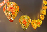 Floral Paper Mini Hot Air Balloon Fairy Lights
