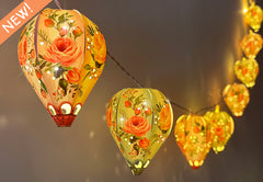 Floral Paper Mini Hot Air Balloon Fairy Lights