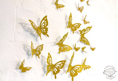 Golden Butterflies Paper Wall Decor