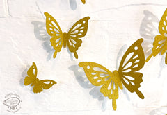Golden Butterflies Paper Wall Decor