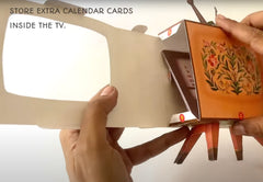 Mini TV Desk Calendar 2026 DIY Paper Craft Kit
