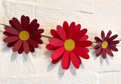 Red Daisy Flower Paper Bunting & Wall Decor