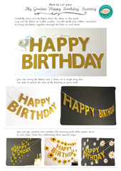 Blue n Purple Daisy and Happy Birthday Paper Party Decor