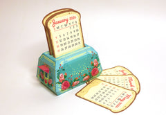 Mini Toaster Desk Calendar 2026 - DIY Paper Craft Kit