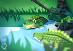 Mini Crocodile DIY Animal Paper Craft Kit