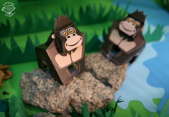 BOX SET 2: Set of 6 DIY Mini Endangered Animals Paper Craft Kits