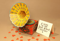 Colourful Mini Gramophone Box DIY Paper Craft Kit