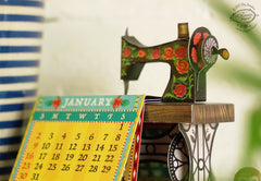 Mini Sewing Machine Desk Calendar 2026 DIY Paper Craft Kit