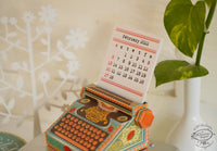 Colourful Typewriter Desk Calendar 2024 & 2025 DIY Paper Craft Kit