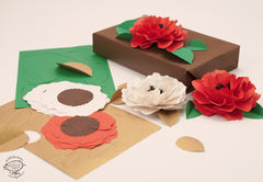 Set of 10 Pearl White 'Crush & Use' Paper Wild Roses