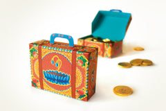 Colourful Orange Mini Suitcase Box DIY Paper Craft Kit