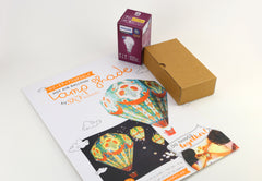 Convenience Pack with Bulb & Wire: Big Blue Hot Air Balloon Paper Lamp