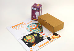 Convenience Pack with Bulb & Wire: Small Blue Hot Air Balloon Paper Lamp