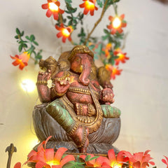 Festive Combo Saver Pack of 5 Pink Paper Flower Fairy Lights