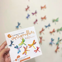 3 packs of 24 Decorative Paper Dragonflies = 72 Dragonflies