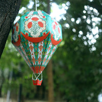 Convenience Pack with Bulb & Wire: Big Blue Hot Air Balloon Paper Lamp