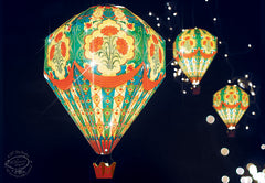 Convenience Pack with Bulb & Wire: Big Blue Hot Air Balloon Paper Lamp