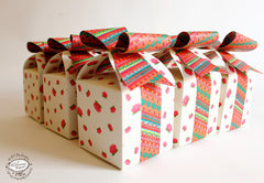 Set of 10 White Bow Gift Boxes