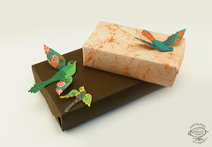 Paper Mini Hot Air Balloon Fairy Lights & Birds Wall Decor Combo