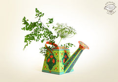 Watering Can Vase / Pen Holder DIY Paper Craft Kit