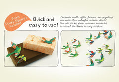 3 Packs of 24 Decorative Paper Birds - 72 Birds