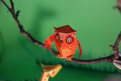 Mini Forest Owl DIY Animal Paper Craft Kit