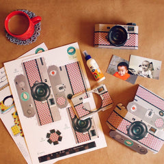 Realistic Black Camera Photo Frame DIY Paper Craft Kit