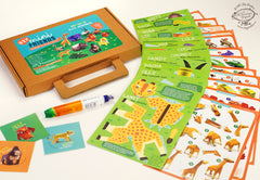 BOX SET of 12 DIY Mini Endangered Animals Paper Craft Kits