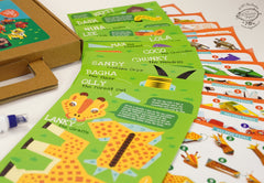 BOX SET of 12 DIY Mini Endangered Animals Paper Craft Kits