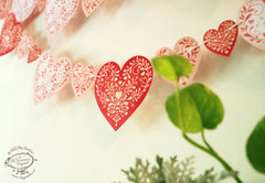 Sweet Hearts Premium Paper Bunting