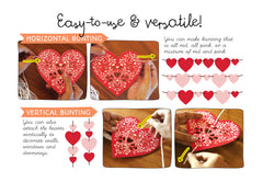 Sweet Hearts Premium Paper Bunting