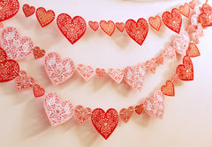 Sweet Hearts Premium Paper Bunting