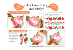 Hearts & Flowers COMBO SAVER: Paper Hearts Fairy Lights & Bunting