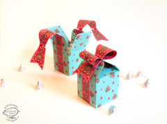 Set of 10 Blue Bow Gift Boxes
