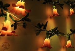Pink Paper Flower Fairy Lights (12 flowers)