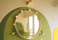 White Paper Flower Fairy Lights (12 flowers)