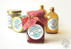 Lovely Labels: Small Round BLUE: Set of 24