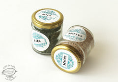 Lovely Labels: Small Round BLUE: Set of 24