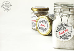 Lovely Labels: Small Round BLACK: Set of 24