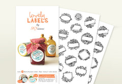 Lovely Labels: Small Round BLACK: Set of 24