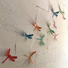 3 packs of 24 Decorative Paper Dragonflies = 72 Dragonflies