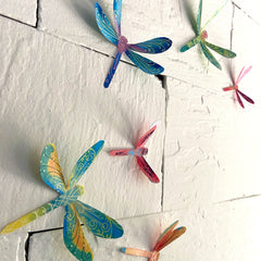 3 packs of 24 Decorative Paper Dragonflies = 72 Dragonflies